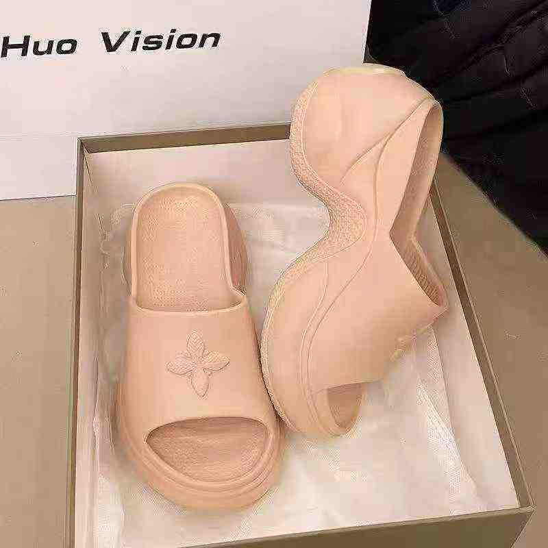 China Stock Lots: Wholesale Platform Height Increase 9cm Thick Sole Flat Sandals & Flip Flops (2 Styles, 3 Colors, Sizes 35-40) - Image 2