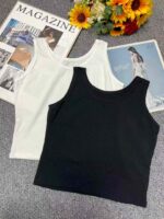 Summer Plain Cotton Tank Tops - Wholesale Stock Lot (310pcs, S-XL, Individually Packed) - Image 9