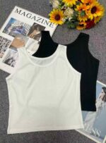 Summer Plain Cotton Tank Tops - Wholesale Stock Lot (310pcs, S-XL, Individually Packed) - Image 8