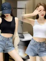 Summer Plain Cotton Tank Tops - Wholesale Stock Lot (310pcs, S-XL, Individually Packed) - Image 4