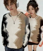 Spring New Retro Trendy Jacquard Pullover Sweater, 393 Pieces Bulk Stock Wholesale Clearance - Image 7