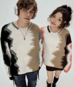 Spring New Retro Trendy Jacquard Pullover Sweater, 393 Pieces Bulk Stock Wholesale Clearance - Image 5
