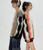 Spring New Retro Trendy Jacquard Pullover Sweater, 393 Pieces Bulk Stock Wholesale Clearance - Image 4