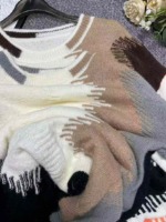 Spring New Retro Trendy Jacquard Pullover Sweater, 393 Pieces Bulk Stock Wholesale Clearance - Image 2