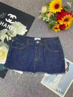 280 Pieces Summer New Sexy Mini Vintage Blue Washed Cotton Denim Skirts Bulk Wholesale - Image 1