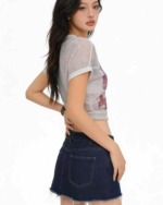 280 Pieces Summer New Sexy Mini Vintage Blue Washed Cotton Denim Skirts Bulk Wholesale - Image 4