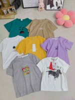 4100 Pieces Kids Cotton Short Sleeve T-Shirts (Size 80-150) Bulk Stock Wholesale For Export - Image 8