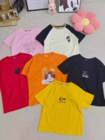4100 Pieces Kids Cotton Short Sleeve T-Shirts (Size 80-150) Bulk Stock Wholesale For Export - Image 5