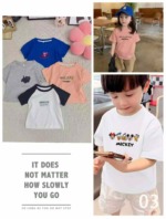 4100 Pieces Kids Cotton Short Sleeve T-Shirts (Size 80-150) Bulk Stock Wholesale For Export - Image 2
