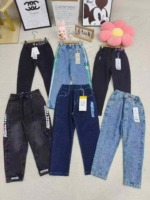 7200 Pieces High Stretch Washed Cotton Kids Denim Jeans Stock Wholesale - Image 9