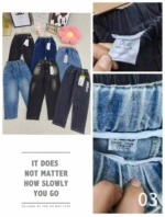 7200 Pieces High Stretch Washed Cotton Kids Denim Jeans Stock Wholesale - Image 4
