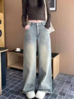 New Spring Retro Design Straight Wide Leg Jeans 1070 Pcs Bulk Clearance Wholesale - Image 4