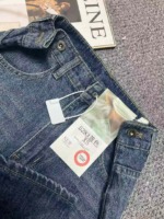 Spring New Trendy Retro Washed Cotton Adjustable Straight Wide Leg Jeans, Sizes XS-L, About 220 Pieces Bulk Wholesale Stock - Image 3