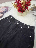153 Pcs Women's American Sweet Spicy Style Black Denim Shorts Summer Frayed Tie A-line Hot Pants Sizes M-L - Image 2
