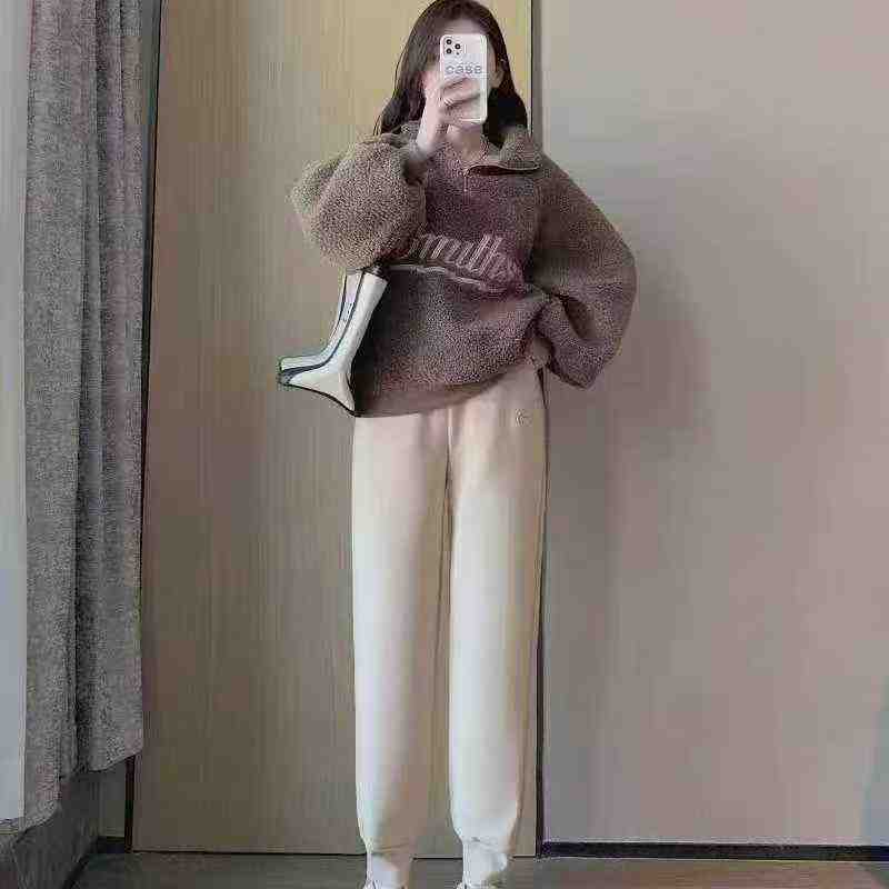 Tmall Off-Shelved Brand Women's Fall Winter High Waist Loose Cuffed Sweatpants - 1200PCS Bulk Stock Clearance - Image 1