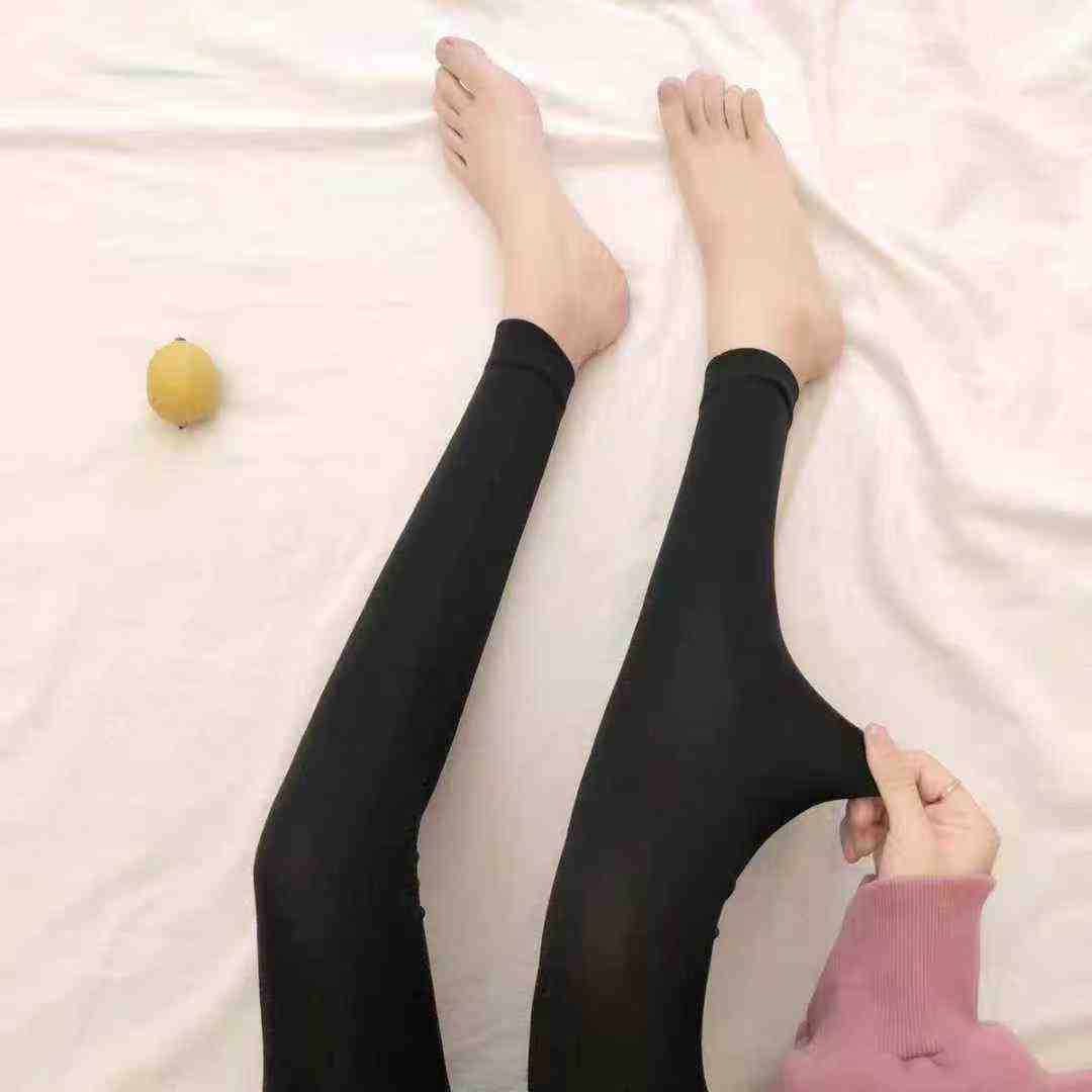 1800 PCS Branded Women's Autumn Winter Tummy Control Butt Lifting Footed Pantyhose, Mainly Black & Nude Colors - Image 1
