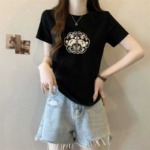 Sexy Women's Embroidered T-Shirts Around 220 Pieces Bulk Stock Wholesale Clearance - Image 7