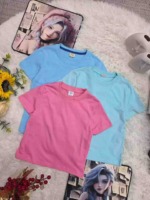 2100 Pieces New Plain Cotton Short Sleeve Kids T-Shirts Bulk Stock Wholesale - Image 8