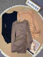 75 Pcs Sexy Square Neck Ruched Stretchy Slim Fit Bodycon Dresses Stock Lot - Image 8