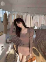 75 Pcs Sexy Square Neck Ruched Stretchy Slim Fit Bodycon Dresses Stock Lot - Image 5