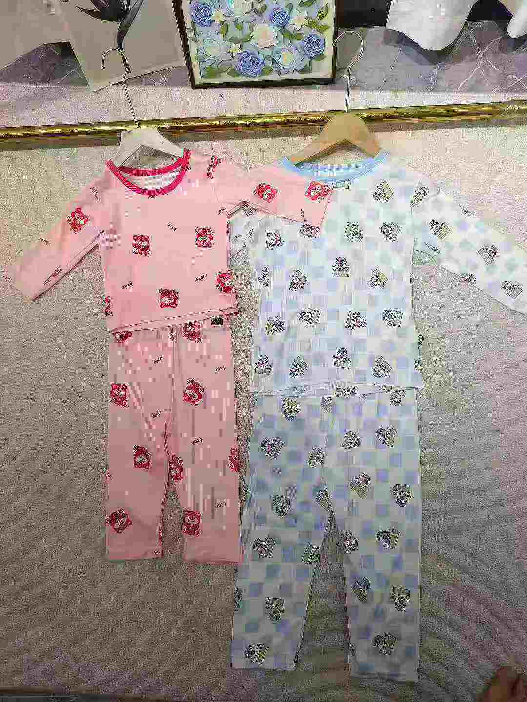 19000 Pcs Bulk Kids Breathable Ice Silk Pajama Loungewear Sets, Assorted Sizes 90-150, Chinese Stock Lot Wholesale - Image 2