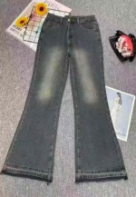 Vintage American High Waist Flare Denim Jeans Plus Size XL-5XL, 111 Pieces Bulk Stock Clearance - Image 1