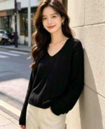 Spring New Retro Maillard Hollow Crochet Knit Long Sleeve Pullover Sweater, About 190 Pieces Clearance Stock Lot - Image 5