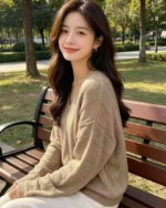 Spring New Retro Maillard Hollow Crochet Knit Long Sleeve Pullover Sweater, About 190 Pieces Clearance Stock Lot - Image 3