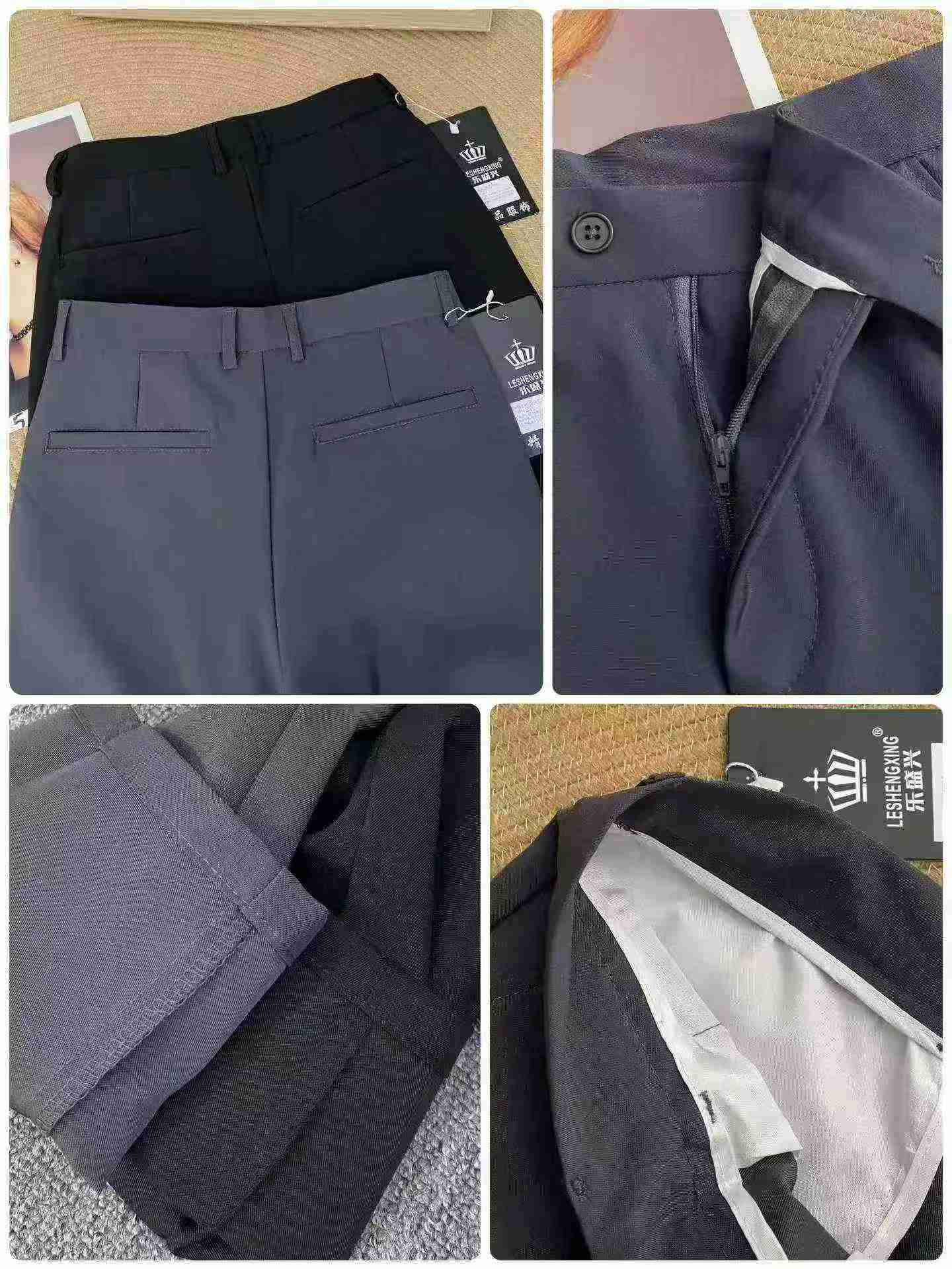 833 Pieces Casual Draping Men's Suit Pants Stock Wholesale For Export - Image 2