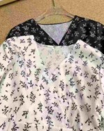 88 Pieces French Style Floral V-neck Tie Waist Dress Bulk Stock Wholesale - Image 8