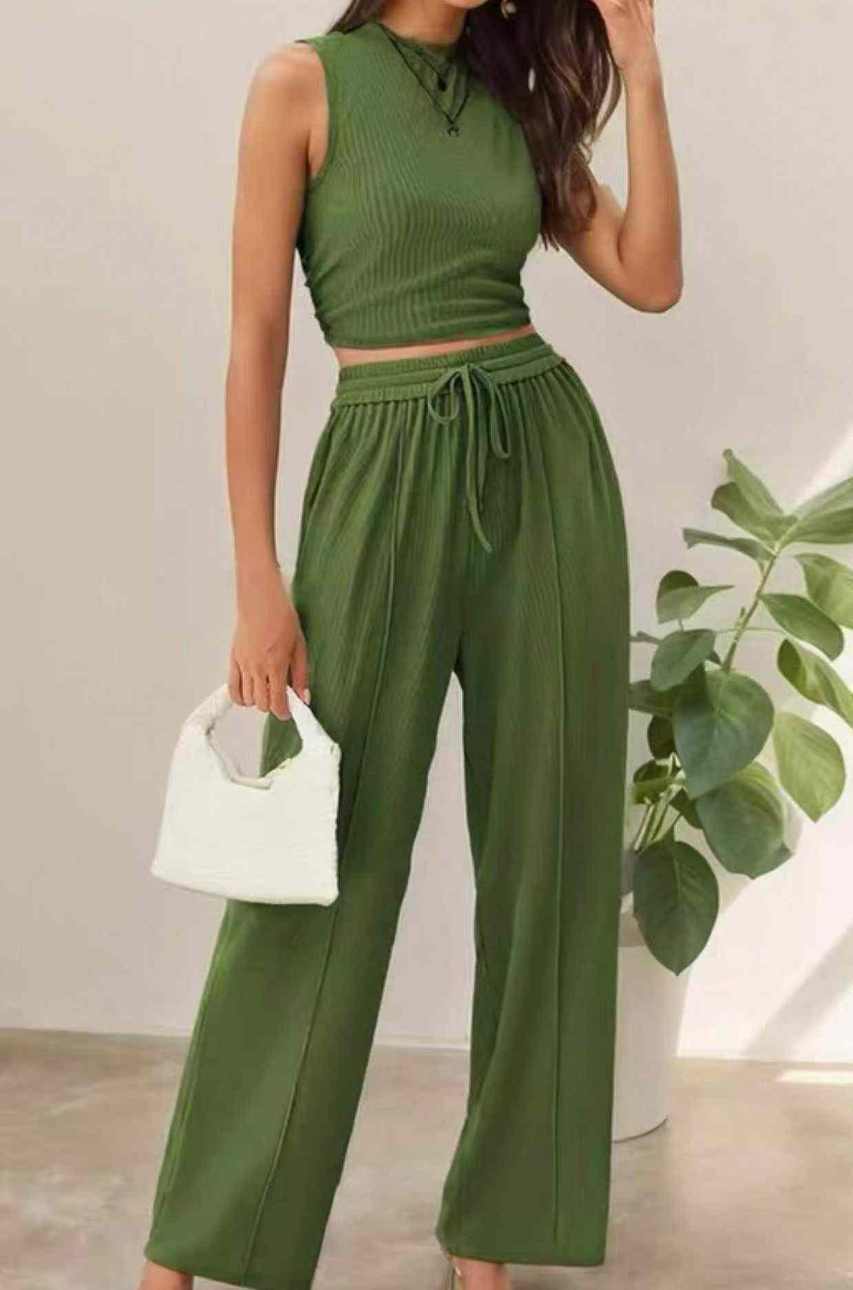 Summer New Branded Original American High Stretch Ice Silk Casual Sets - 25 Sets Bulk Clearance 10.6 CNY - Image 2