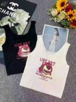 420 Pieces Summer New American Retro Printed Knit Camisole Tank Tops Bulk Stock Wholesale - Image 1