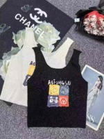 420 Pieces Summer New American Retro Printed Knit Camisole Tank Tops Bulk Stock Wholesale - Image 9