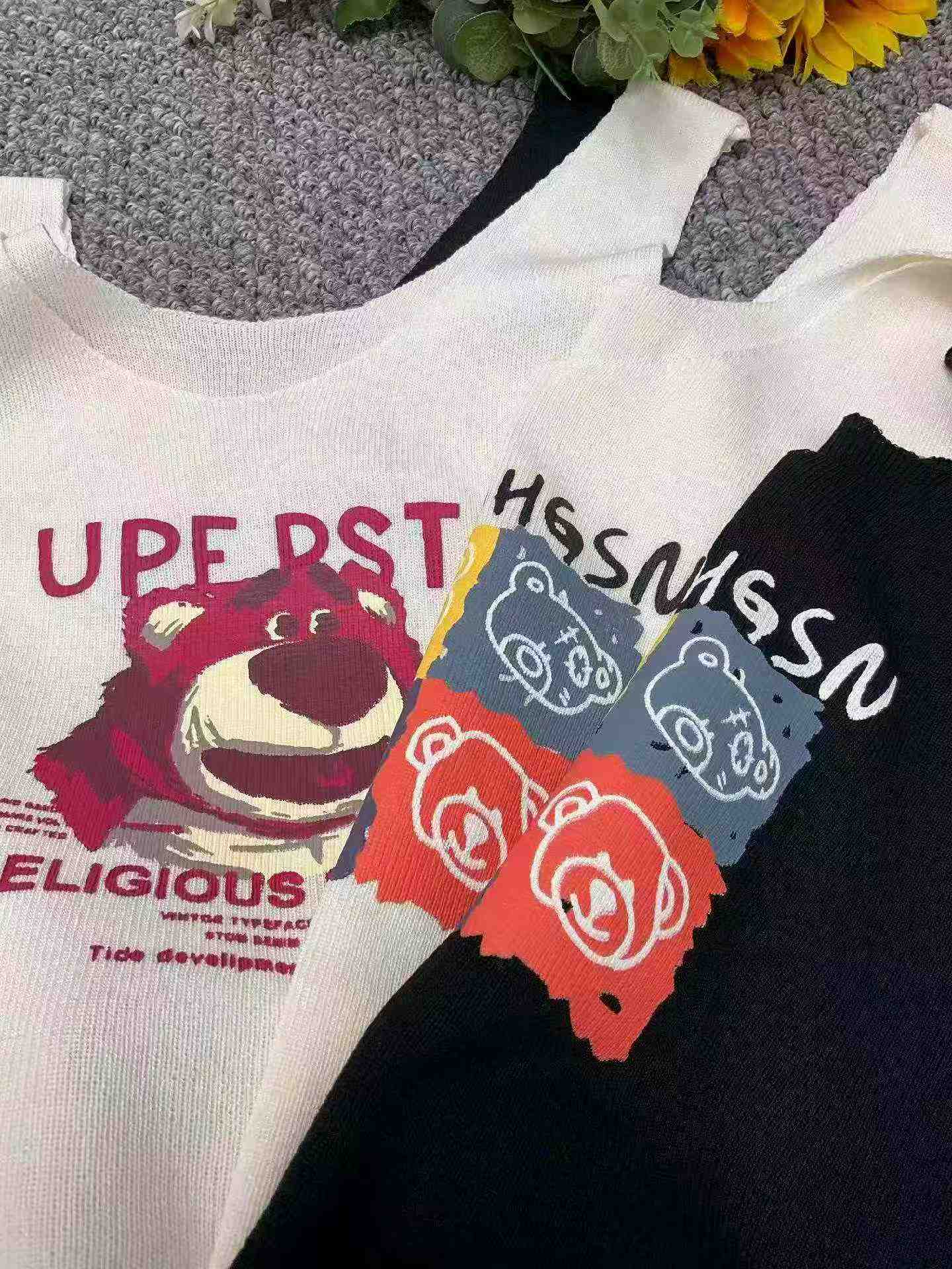 420 Pieces Summer New American Retro Printed Knit Camisole Tank Tops Bulk Stock Wholesale - Image 2