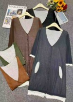 200 Pcs Spring Summer Women's Light Mature Plain Loose Soft Knit Cardigan Stock Wholesale - Image 8