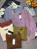 New Spring Branded Original American Plain Simple V-neck Pullover Sweater - 118 Pieces Bulk Stock Wholesale - Image 9