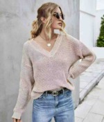 New Spring Branded Original American Plain Simple V-neck Pullover Sweater - 118 Pieces Bulk Stock Wholesale - Image 8