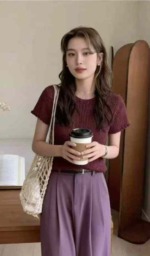 190 Pcs New Spring Summer Korean Style Hollow Out Cropped Knit Tops Bulk Stock Clearance - Image 6