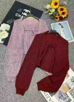 Spring Summer New Plain Loose Lantern Sleeve Knit Cardigan Outerwear, 128 Pieces, Clearance, Free Black Tube Top - Image 5