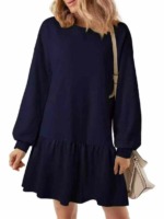 3860 Pcs Spring Autumn Brand Original American Plain Loose Cotton Terry Sweatshirt Dresses Bulk Stock Wholesale - Image 5