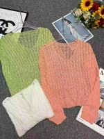 129 Pieces Spring Summer Hollow Out Loose Soft Knit Casual Cover Up Shirts Bulk Stock Clearance - Image 1