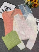 129 Pieces Spring Summer Hollow Out Loose Soft Knit Casual Cover Up Shirts Bulk Stock Clearance - Image 9