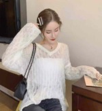 129 Pieces Spring Summer Hollow Out Loose Soft Knit Casual Cover Up Shirts Bulk Stock Clearance - Image 8