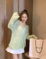 129 Pieces Spring Summer Hollow Out Loose Soft Knit Casual Cover Up Shirts Bulk Stock Clearance - Image 7