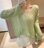 129 Pieces Spring Summer Hollow Out Loose Soft Knit Casual Cover Up Shirts Bulk Stock Clearance - Image 3