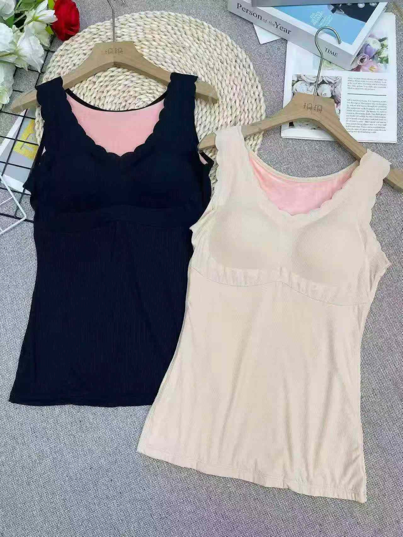 290 Pieces Fleece Lined Thermal Stretchy Fitted Warm Inner Vests Stock Clearance Wholesale - Image 2