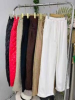 128 Pieces Fleece Thickened Casual Pants Chinese Clothing Stock Lots Bulk Wholesale Clearance - Image 3