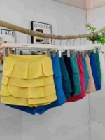 775 Pieces High Quality Chiffon Pleated Cake Culottes Clearance Stock Wholesale for Export - Image 5