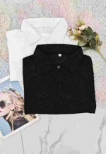 Korean College Style Turn-down Collar Women Tops, 2 Colors, Size M-2XL, Around 380 Pcs Bulk Stock - Image 6