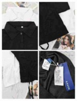 Korean College Style Turn-down Collar Women Tops, 2 Colors, Size M-2XL, Around 380 Pcs Bulk Stock - Image 5